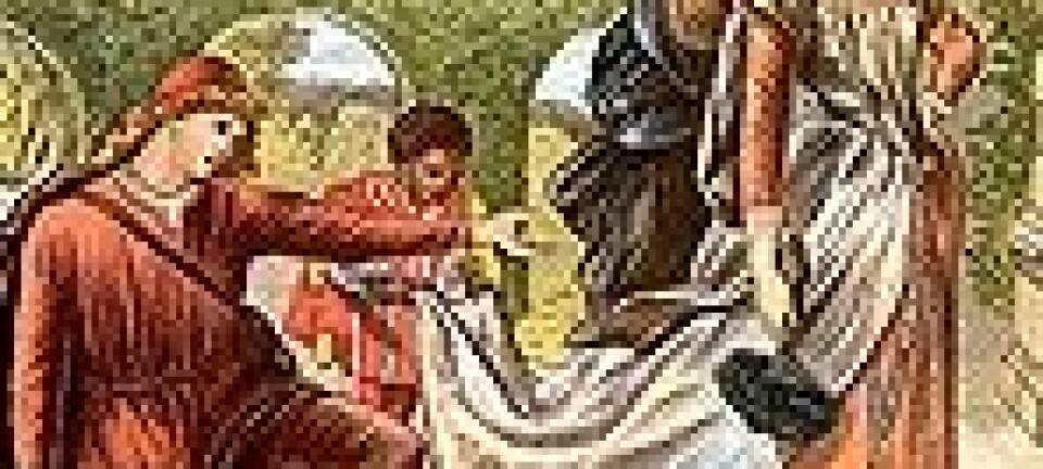 Her ser vi John Gilberts illustrasjon fra Hellig tre kongersaften i en utgave fra 1875. Tidens gang er gjengitt ved de fire karakterenes forskjellige aldre og det sviktende lyset, som gir ekko fra sangtittelen bildet illustrerer: Come Away Death.