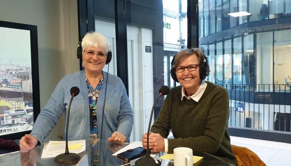 Tove Giske og Britt Moene Kuven, her hos P1 for å snakke om sin forskning på pasienter og håp.