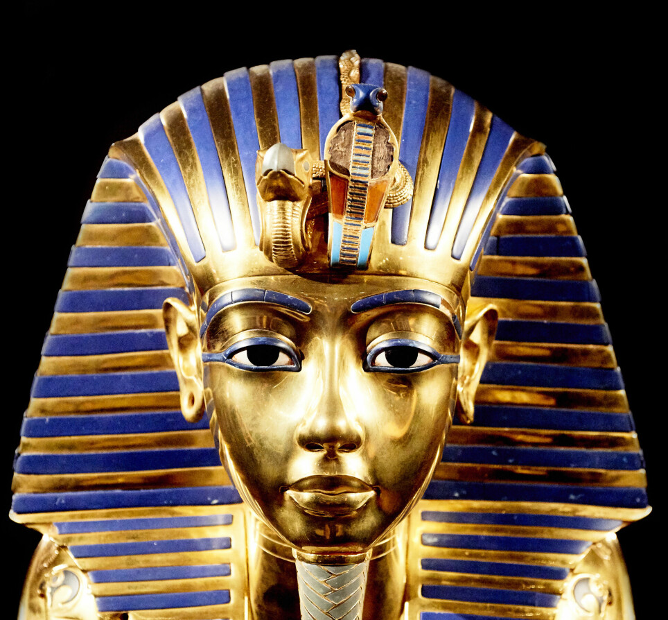 Dette er en kopi av Tutankhamons dødsmaske i gull.