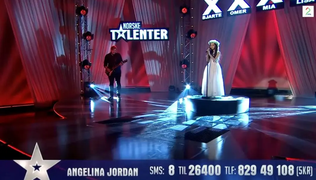 – Talent på et lite barn blir så mye større enn hvis en voksen hadde sunget det samme, sier Friederike Merkelbach. Her 8 år gamle Angelina Jordan i 2014. – Talent på et lite barn blir så mye større enn hvis en voksen hadde sunget det samme, sier Friederike Merkelbach. Her 8 år gamle Angelina Jordan i 2014.