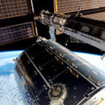 Romstasjonen med Columbus. Foto: NASA Romstasjonen med Columbus. Foto: NASA