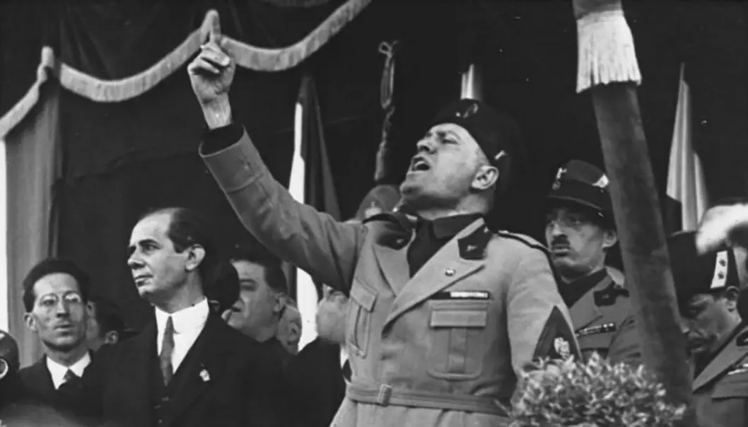 Populism was one of the hallmarks of Italian fascism. Here we see Benito Mussolini address the crowds in Milan in 1930.