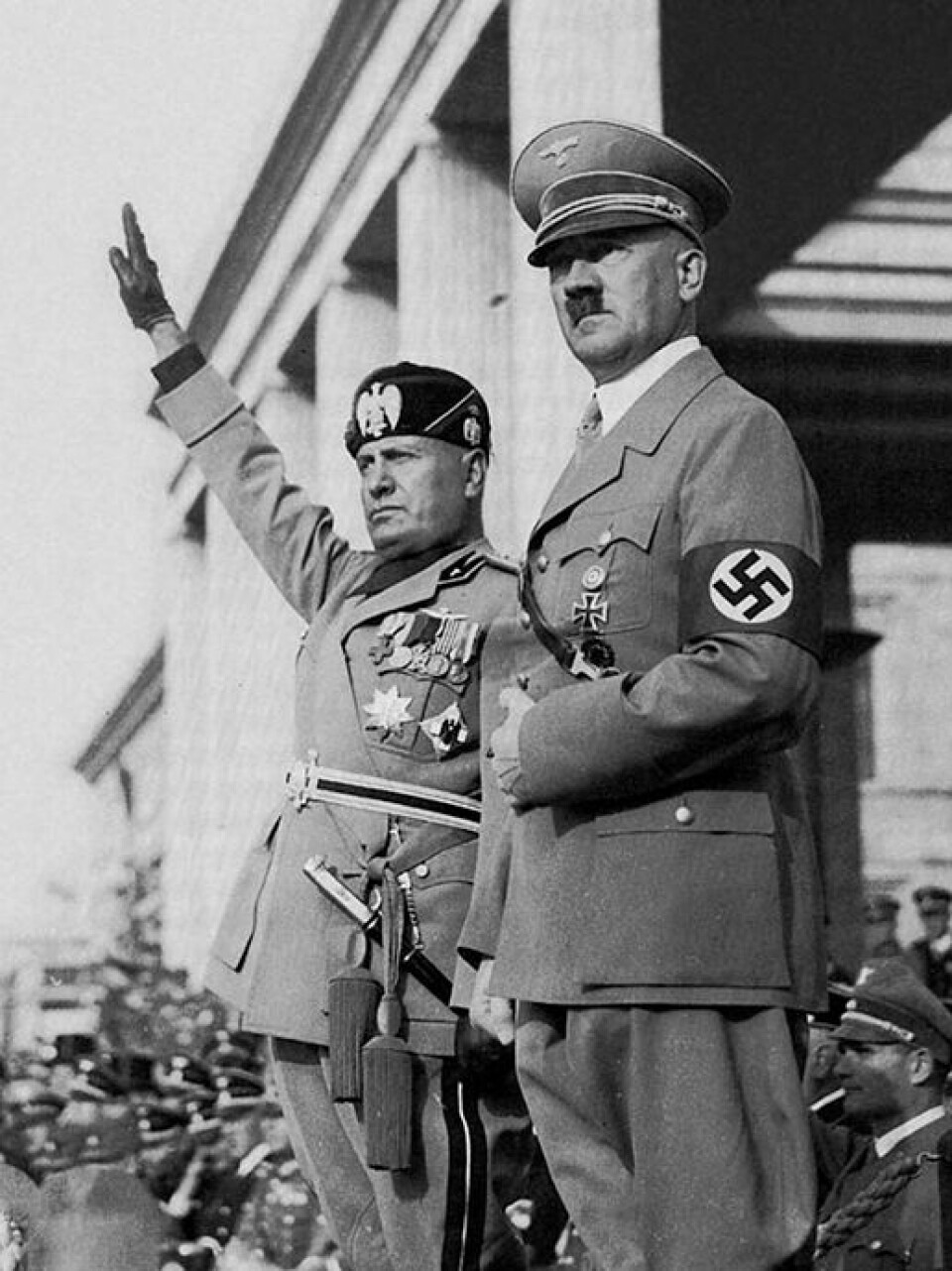 Dictatorships do not emerge overnight. Both Benito Mussolini (left) and Adolf Hitler came to power democratically, and then turned Italy and Germany into dictatorships.