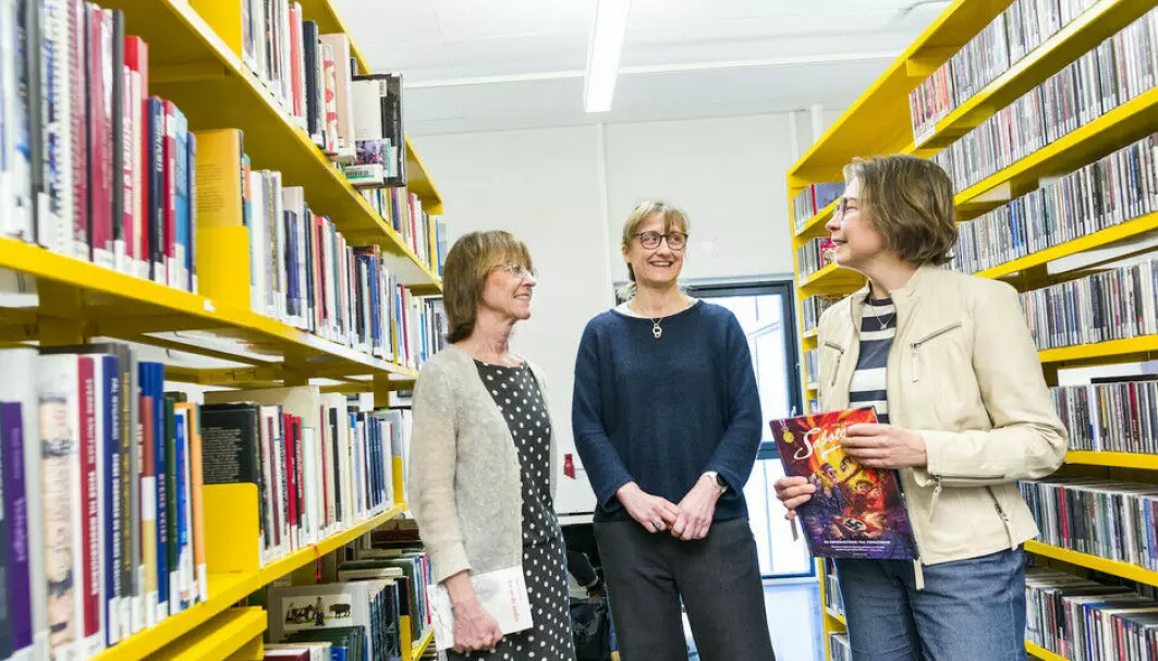 “The tools of fiction are very powerful. Seeing a representation of something you recognize, makes it more credible to you, regardless of whether it is true or not”, says Professor Unni Langås (left). Here with the other project participants from UiA, Associate Professor Siri Hempel Lindøe and Professor Siemke Böhnisch.