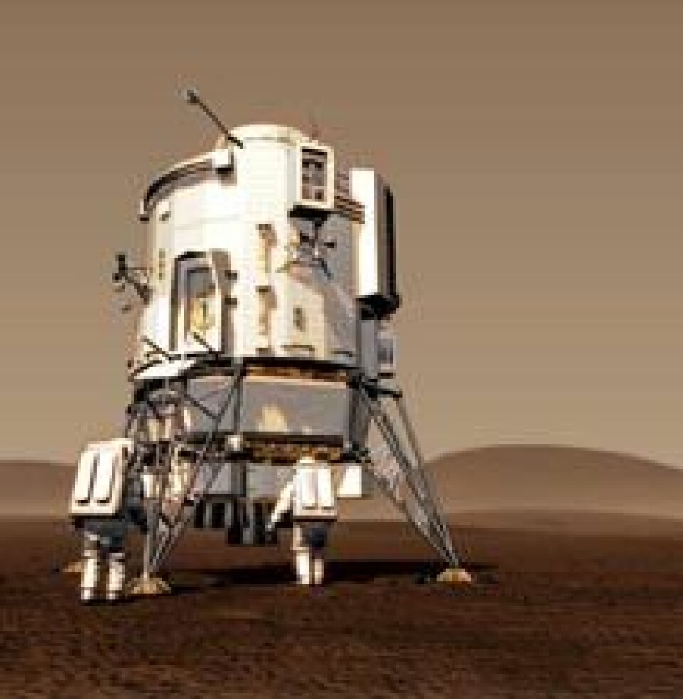 En romferd til Mars kan komme til å vare i mer enn 2,5 år. (Illustrasjon: ESA)
