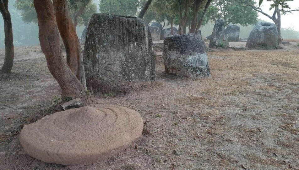 Bilde fra krukkesletta eller «Plain of jars»i Laos
