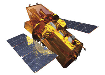 Datagenerert tegning av NASAs satelitt Swift.(Illustrasjon: NASA) Datagenerert tegning av NASAs satelitt Swift.(Illustrasjon: NASA)