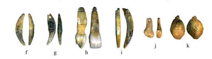 Smykker laget av neandertalere eller moderne mennesker? Funnene fra Grotte du Renne i Burgund, Frankrike, av smykker laget av dyreknokler, hoggtenner og skjell kan ha ført arkeologer til å feilbedømme neandertalerne. (Foto: M. Vanhaeren/CNRS Nanterre, France) Smykker laget av neandertalere eller moderne mennesker? Funnene fra Grotte du Renne i Burgund, Frankrike, av smykker laget av dyreknokler, hoggtenner og skjell kan ha ført arkeologer til å feilbedømme neandertalerne. (Foto: M. Vanhaeren/CNRS Nanterre, France)