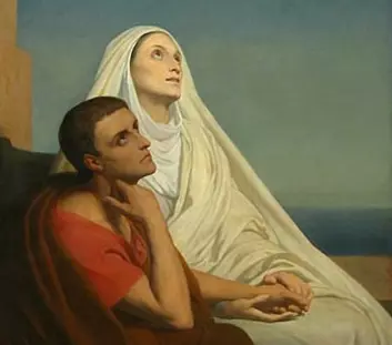Augustin og hans tålmodige mor Monika, skildret av Ary Scheffer i 1846.