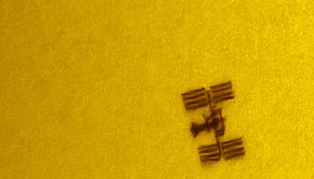 ISS fløy foran sola
