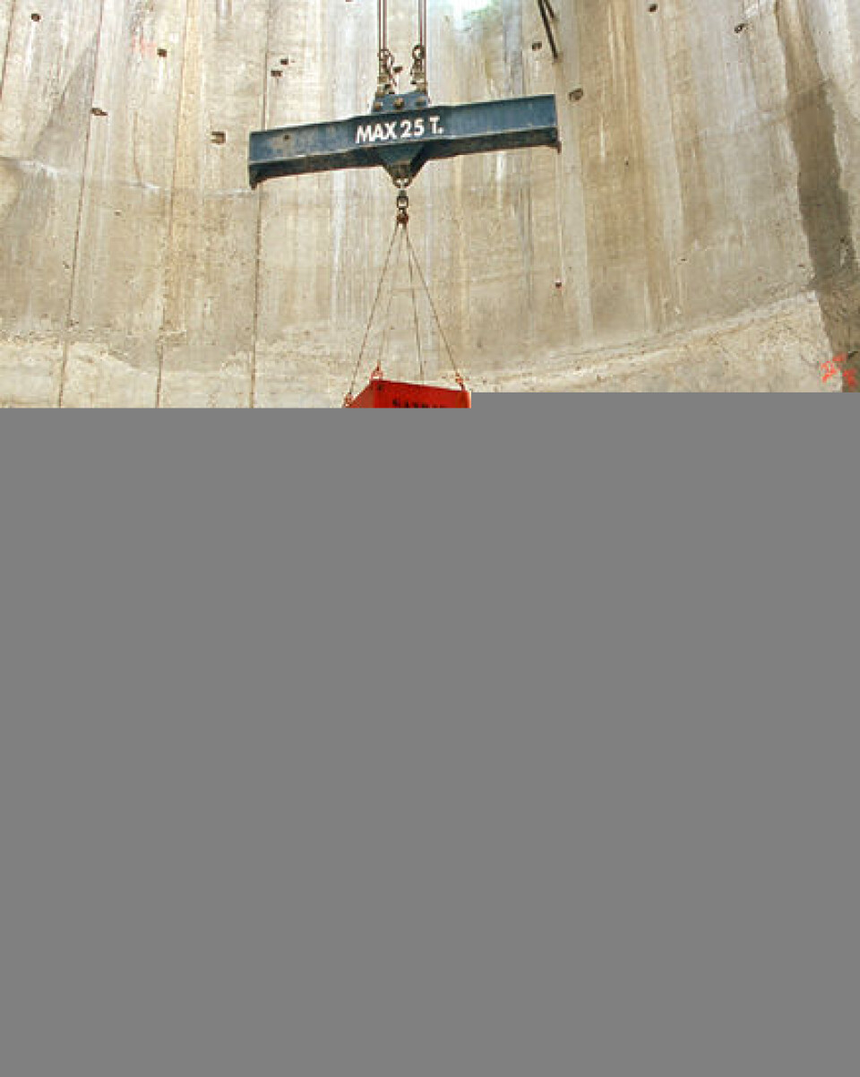 'Her bygges LHC. (Bildet tilhører CERN)'