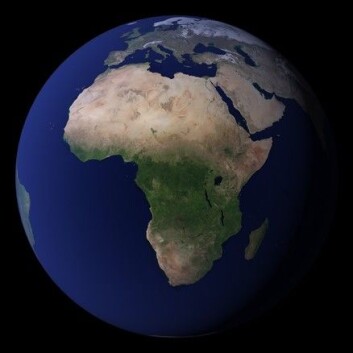 "Jordkloden sett fra satellitt. Bildet er satt sammen av mange fotografier slik at vi kan se en skyfri Jord. Bildet er del av en serie som NASA har kalt Blue Marble." "Jordkloden sett fra satellitt. Bildet er satt sammen av mange fotografier slik at vi kan se en skyfri Jord. Bildet er del av en serie som NASA har kalt Blue Marble."