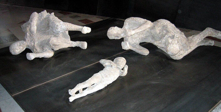 Kanskje kan det vere ei trøyst i å vite at døden kom raskt til offera i oldtidsbyen Pompeii. Biletet viser gipsavstøyingar ved Nasjonalt museum for arkeologi i Napoli, Italia. (Foto: get directly down (Flickr)) Kanskje kan det vere ei trøyst i å vite at døden kom raskt til offera i oldtidsbyen Pompeii. Biletet viser gipsavstøyingar ved Nasjonalt museum for arkeologi i Napoli, Italia. (Foto: get directly down (Flickr))