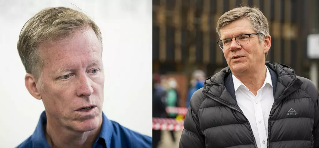 NMBU-rektor Curt Rice og UiO-rektor Svein Stølen er begge bekymret for konsekvensene som kan komme i kjølvannet av kastingen av styret i Forskningsrådet.