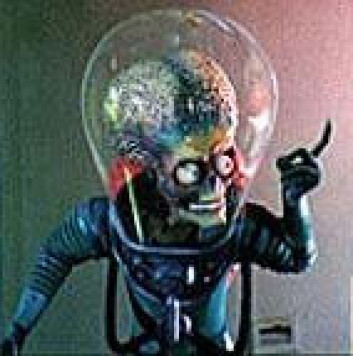 "Det er slett ikke sikkert at marsboere må være intelligente for å kunne besøke Jorda. Bildet er fra filmen Mars Attacks." "Det er slett ikke sikkert at marsboere må være intelligente for å kunne besøke Jorda. Bildet er fra filmen Mars Attacks."