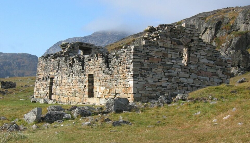 Kirkeruiner fra norrøne bosetninger øst på Grønland.