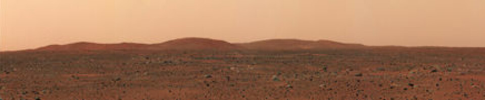 'Slik ser det ut på Mars nå. Dette bildet er tatt av roveren Spirit for bare noen få dager siden. (Foto:NASA/JPL)'