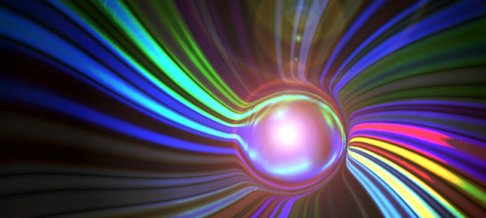 Kunstnerens inntrykk av et Bose-Einstein-kondensat (Illustrasjon: Jan Klärs, Universität Bonn)
