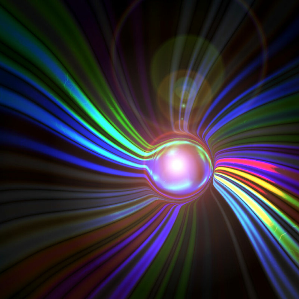 Kunstnerens inntrykk av et Bose-Einstein-kondensat (Illustrasjon: Jan Klärs, Universität Bonn)