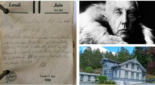 Roald Amundsen skrev om kjæresten og penger i sin siste dagbok