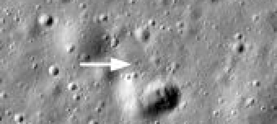 Den sovjetiske månefarkosten Lunokhod 1 er funnet igjen 40 år etter at den sendte sitt siste signal. (Foto: NASA/GSFC/Arizona State University)