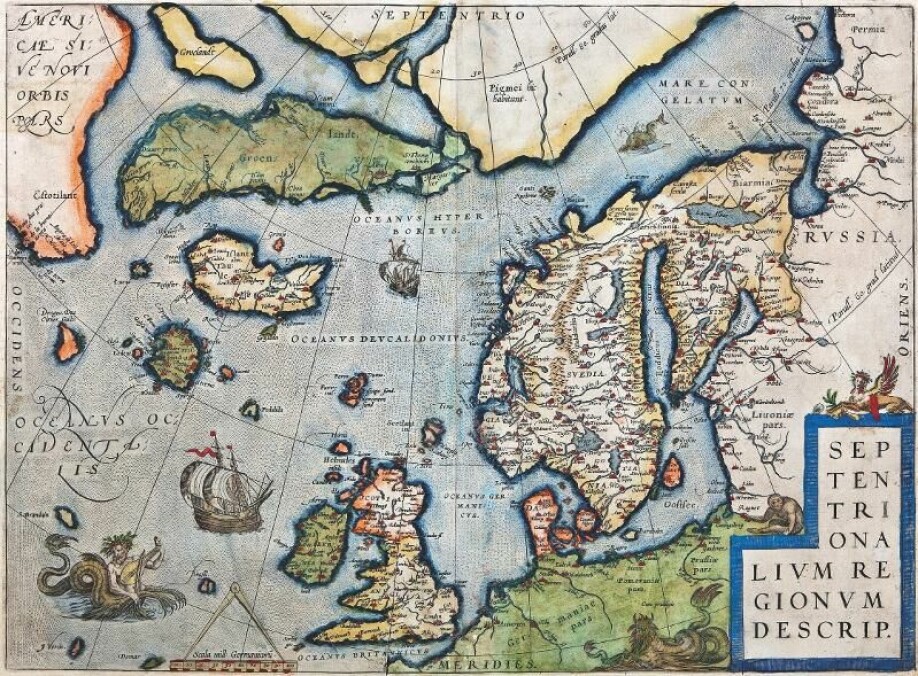 Kartet laget av Ortelius i 1570 viser at det som da ble kalt «pygmeer» bor i nord.