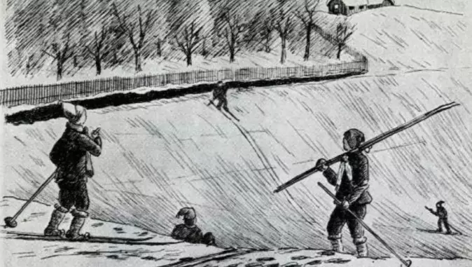 For Skiforeningen (sidan 1883) var det avgjerande at ungdom og vaksne ikkje tok av seg skiene i motbakkane, men dyrka amatøridealet om den allsidige skiløparen – som både kunne gå langt og skri fort på ski.