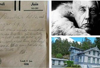 Roald Amundsen’s final journal entries were about his lover and money