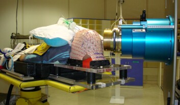 Protonbehandling under narkose. (Foto: Institut Curie) Protonbehandling under narkose. (Foto: Institut Curie)