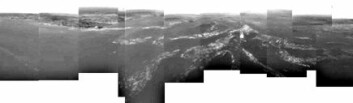 "Panorama fra Titan. (Foto: ESA/NASA/University of Arizona)"