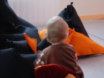 Trekantede puter kan ta initiativ til å leke. (Foto: Birgitta Cappelen) Trekantede puter kan ta initiativ til å leke. (Foto: Birgitta Cappelen)