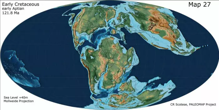 Dette er sånn verden så ut for 121 millioner år siden.