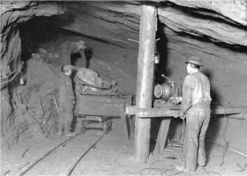 Gruvearbeidere fra Sulitjelma. Mannen innerst med ryggen til er Richard. (Foto fra Evjen 2004: Fauske kommunes historie 1905-2005. Brukt med tillatelse). Gruvearbeidere fra Sulitjelma. Mannen innerst med ryggen til er Richard. (Foto fra Evjen 2004: Fauske kommunes historie 1905-2005. Brukt med tillatelse).