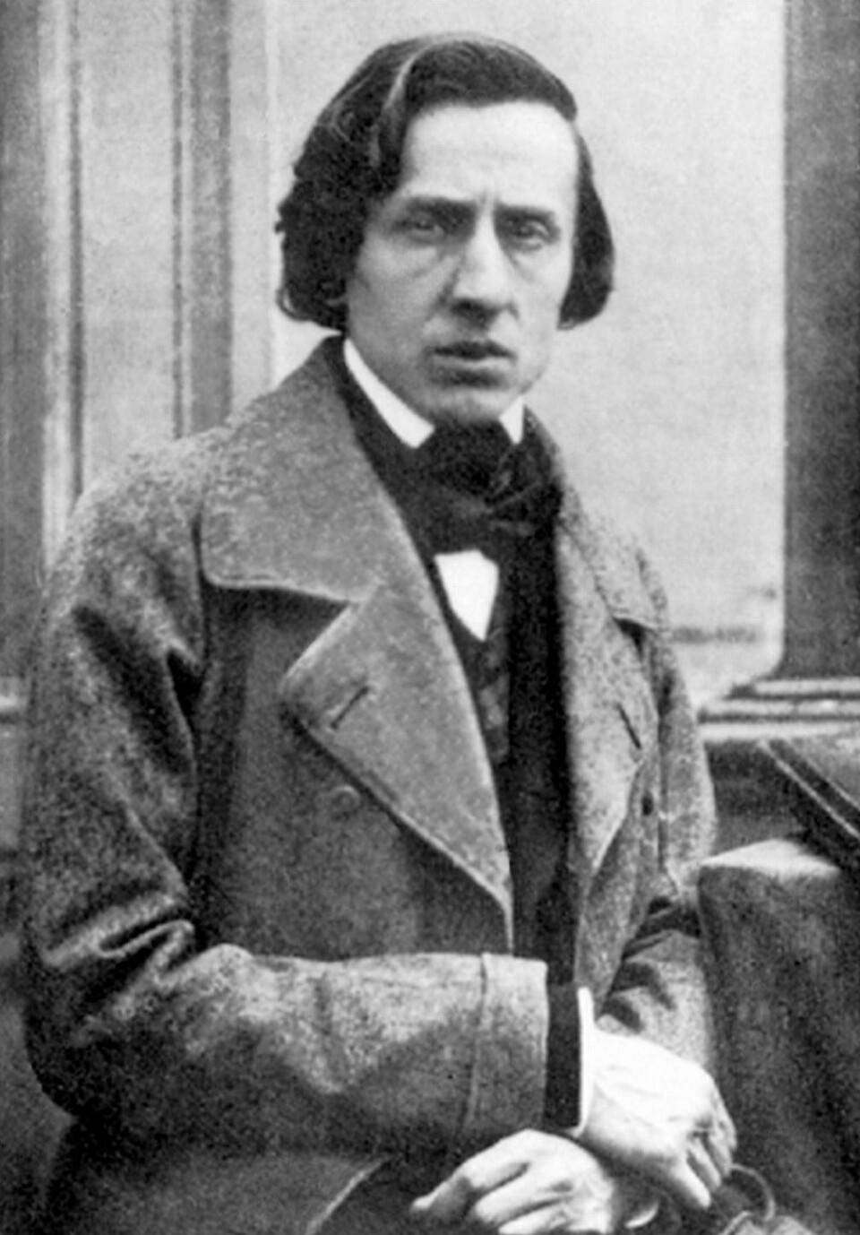 Frédéric Chopin avbildet av den franske fotografen Louis-Auguste Bisson i 1849. (Bilde fra Wikimedia Commons)