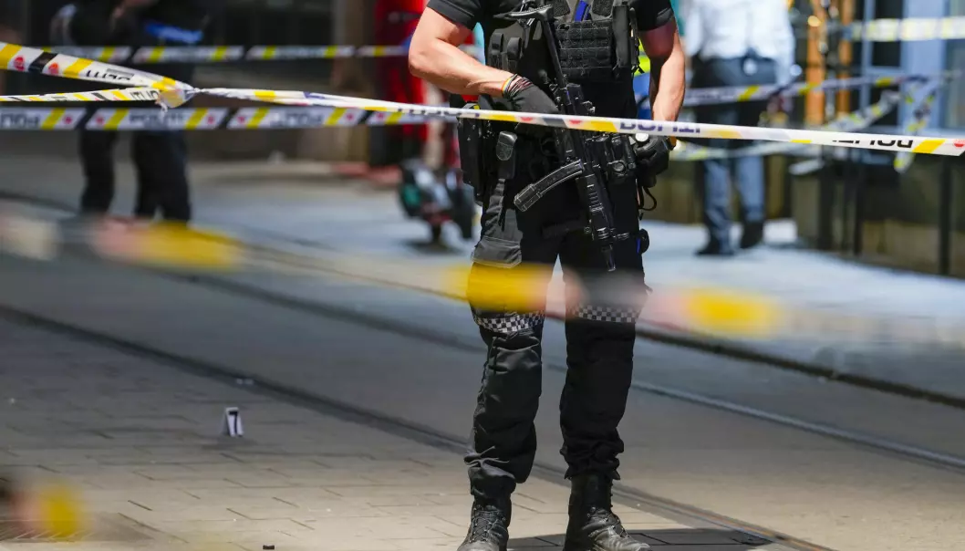 Det ble avfyrt flere skudd i 1.15-tiden natt til lørdag på utsiden av London pub i sentrum av Oslo.