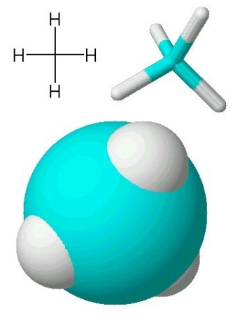 Metanmolekyl. Metanmolekyl.