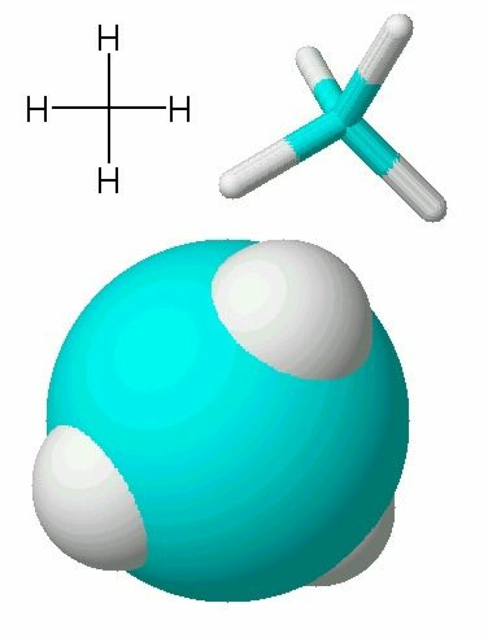 Metanmolekyl.