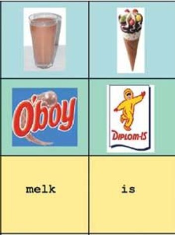 Mens barna lå i MR-trommelen fikk de se bilder og korte tekster gjennom dataskjermbriller. Samtidig skulle de respondere ved å trykke på knapper når bildet viste et definert tema. Mens barna lå i MR-trommelen fikk de se bilder og korte tekster gjennom dataskjermbriller. Samtidig skulle de respondere ved å trykke på knapper når bildet viste et definert tema.