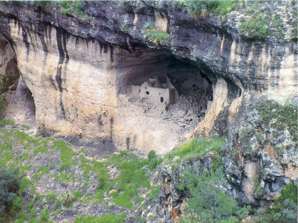 'Indiansk hulebebyggelse fra førkolumbiansk tid i Mexico. (Foto: Yolanda Lopez Vidal and Gonzalo Castillo-Rojas)'