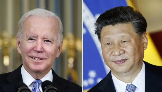 USAs president Joe Biden og Kinas president Xi Jinping.