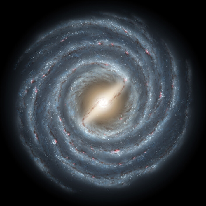 "Det gamle bildet av Melkeveien. (Illustrasjon: NASA/JPL-Caltech)"