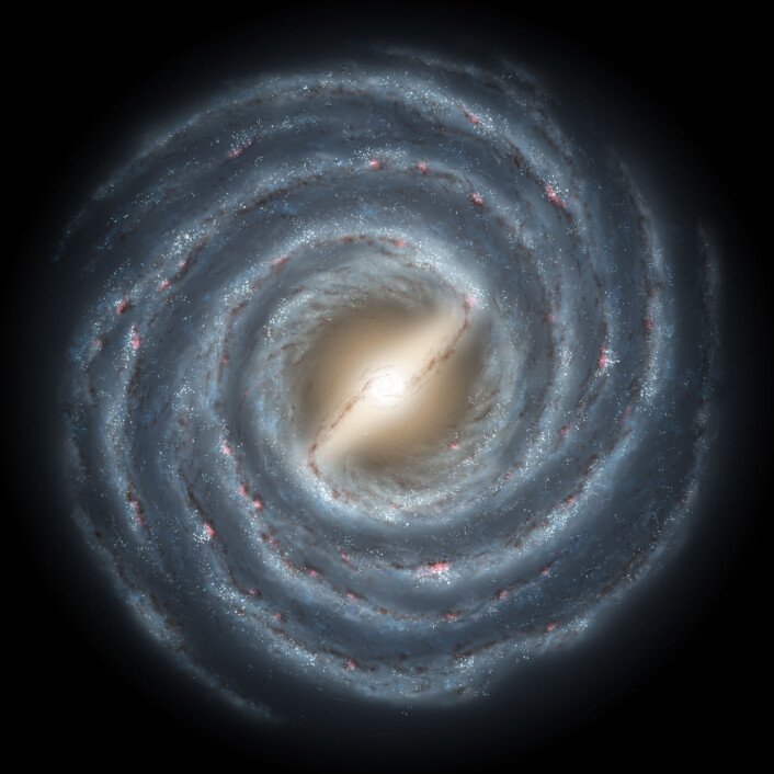 "Det gamle bildet av Melkeveien. (Illustrasjon: NASA/JPL-Caltech)" "Det gamle bildet av Melkeveien. (Illustrasjon: NASA/JPL-Caltech)"