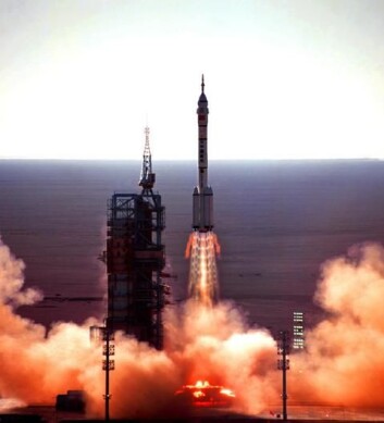 Fra oppskytingen av Shenzhou V. (Foto: Wikimedia Commons) Fra oppskytingen av Shenzhou V. (Foto: Wikimedia Commons)