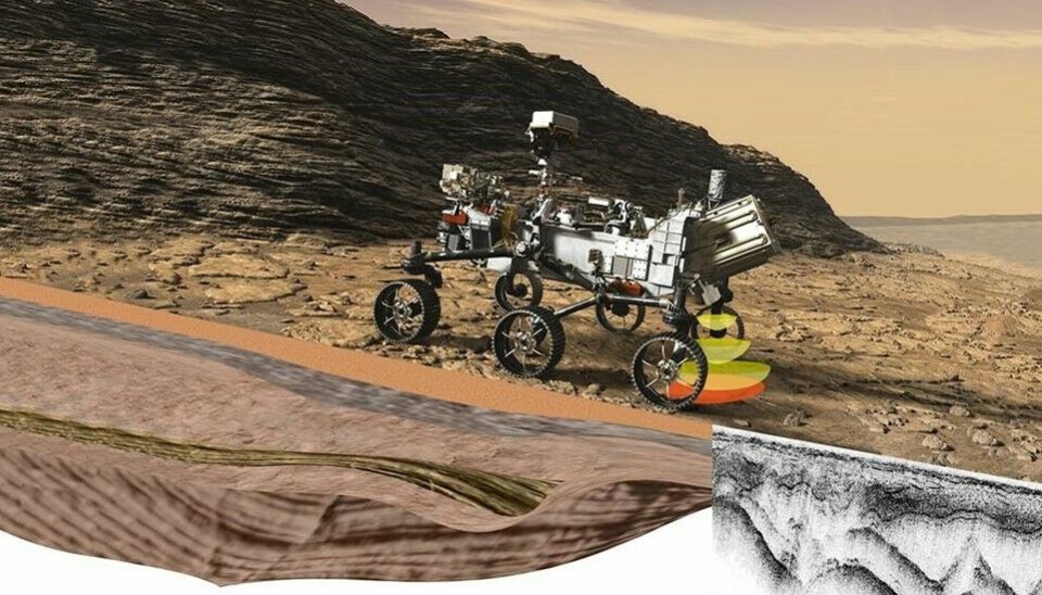 Georadaren på den nye Mars-roveren bidrar til å få kunnskap om den geologiske historien i Jezero-krateret.