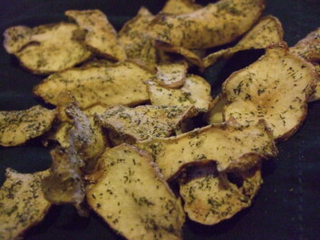 Chips laget av jordskokk. Chips laget av jordskokk.