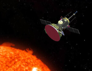 "Solar Probe er NASAs nye solsonde. Den skal gå helt inn i solas ytre atmosfære for å svar på sentrale spørsmål om vår nærmeste stjerne. (Illustrasjon: NASA/JHUAPL)" "Solar Probe er NASAs nye solsonde. Den skal gå helt inn i solas ytre atmosfære for å svar på sentrale spørsmål om vår nærmeste stjerne. (Illustrasjon: NASA/JHUAPL)"