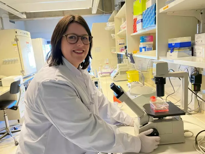 Researcher Nina Richartz at the Department of Molecular Medicine at the University of Oslo.