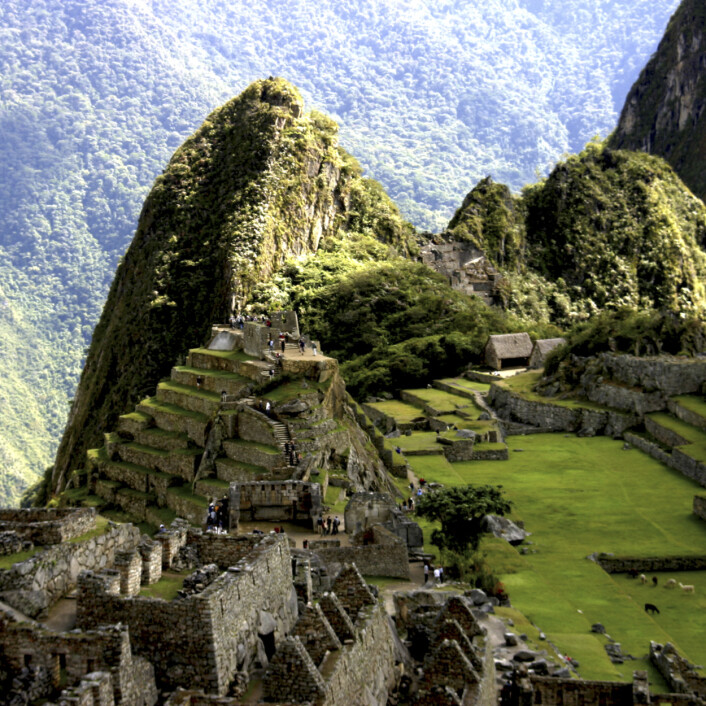 Macchu Picchu, den ikoniske Inka-byen i Peru.