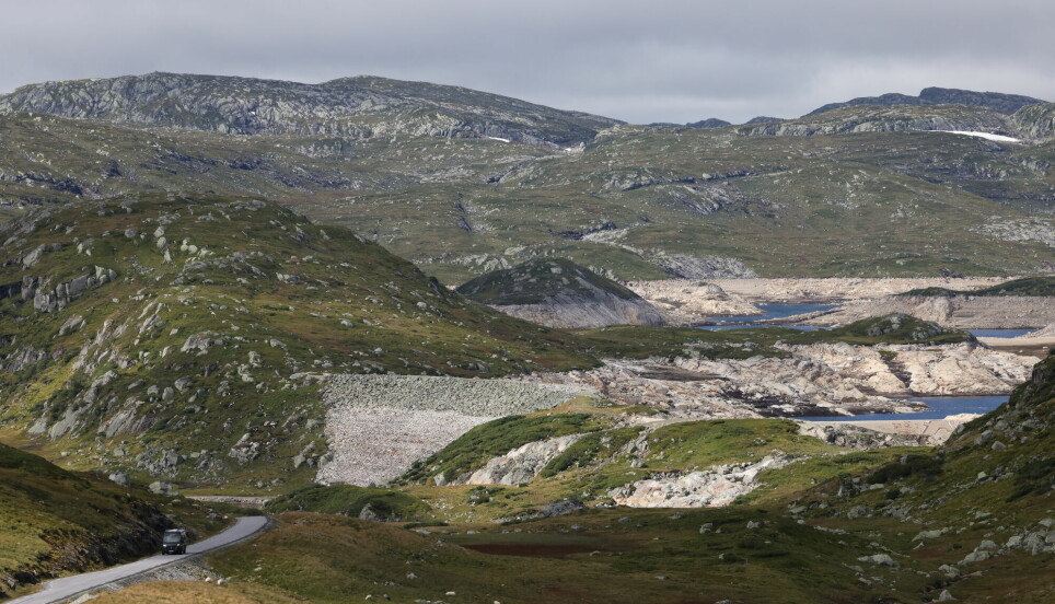 Lav vannstand i Rosskreppfjorden er en innsjø i Sirdal og Valle kommunre i Agder.