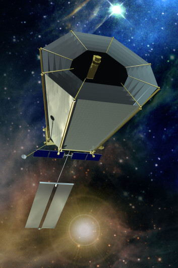 "Slik ser NASA for seg Terrestrial Planet Finder Inteferometer, et romobservatorium som skal finne ut mer om planeter utenfor vårt eget solsystem. (Illustrasjon: NASA)" "Slik ser NASA for seg Terrestrial Planet Finder Inteferometer, et romobservatorium som skal finne ut mer om planeter utenfor vårt eget solsystem. (Illustrasjon: NASA)"